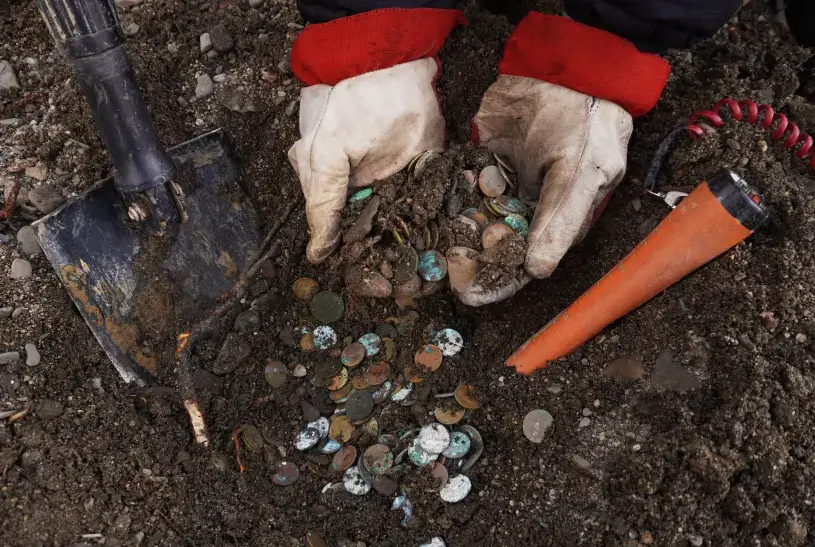 treasures founded by a metal detector